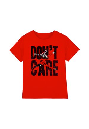 Warner Brothers, JLA DONÃ¢Â‚¬Â„¢T CARE UNISEX - Print T-shirt - red