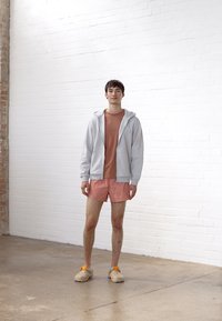 Weekday STANDARD ZIP HOODIE - Camisola com fecho - light green/blue