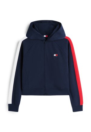 Tommy Jeans, BADGE TRACK HOOD - Sweat zippé - dark night navy