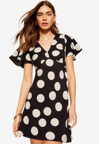 Friends Like These REGULAR FIT - FLUTTER SLEEVE BACK  - Rochie de zi - black white