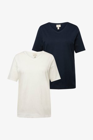 Ulla Popken, 2PACK - Basic T-shirt - dark blue