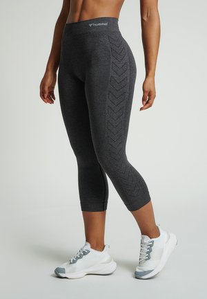 Träningsshorts 3/4-längd - black melange