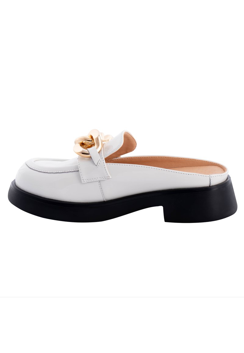 Damen Sneaker | Cesare Gaspari Pantolette flach white/weiß - VY64071 Damen Sneaker | Cesare Gaspari Pantolette flach white/weiß - VY64071