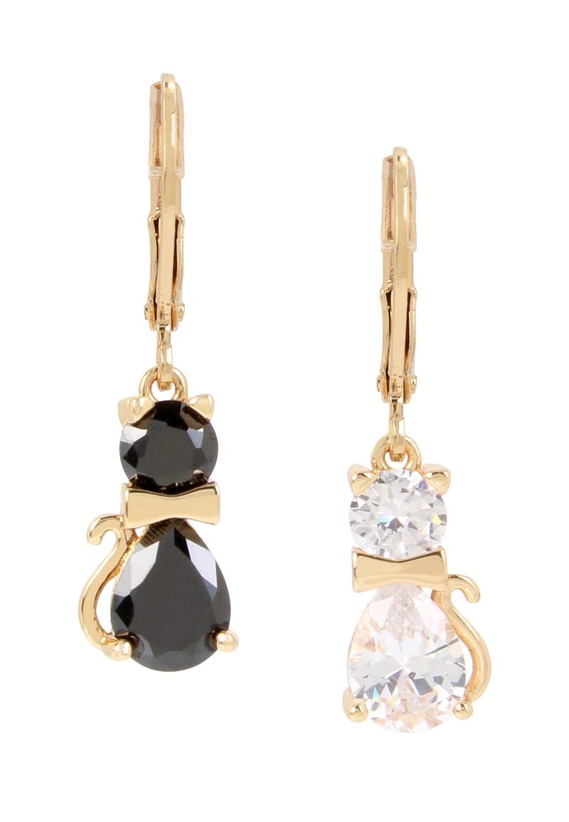 Betsey Johnson CUBIC ZIRCONIA CAT MISMATCH DROP - Boucles d'oreilles - open miscellaneous