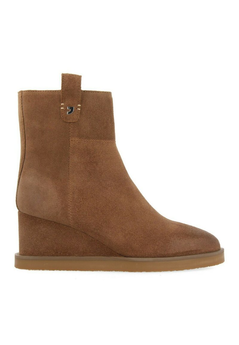 Bottines Esprit Semelles Compensées Taupe - Taille 37, Cuir Nubuck, Occasion Très Bon état