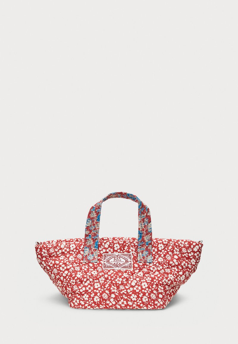Polo Ralph Lauren QUILTED FLORAL COTTON SMALL TOTE - Rankinė per petį - red/multi-colored