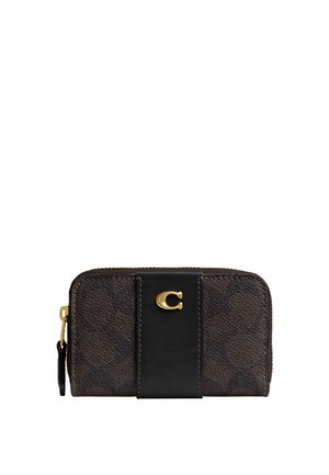 COACH, ESSENTIAL SMALL ZIP AROUND CARD CASE - Портфейл - b walnut black