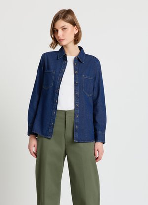 Calliope UNITA - Button-down blouse - blu denim scuro