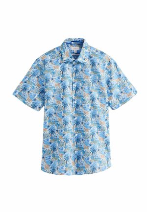 Next, REGULAR FIT - SIGNATURE LIBERTY SHORT SLEEVE SHIRT . - Vapaa-ajan kauluspaita - blue palm
