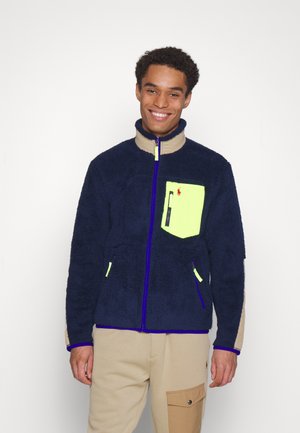 LONG SLEEVE FULL ZIP - Faux leather jacket - newport navy multi