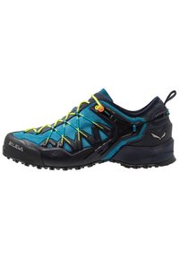 MS WILDFIRE EDGE - Hiking shoes - premium navy/fluo yellow