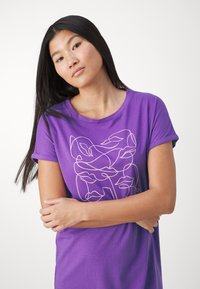 Hunkemöller NIGHTIE CAPS NECKS LIPS - Νυχτικό - purple
