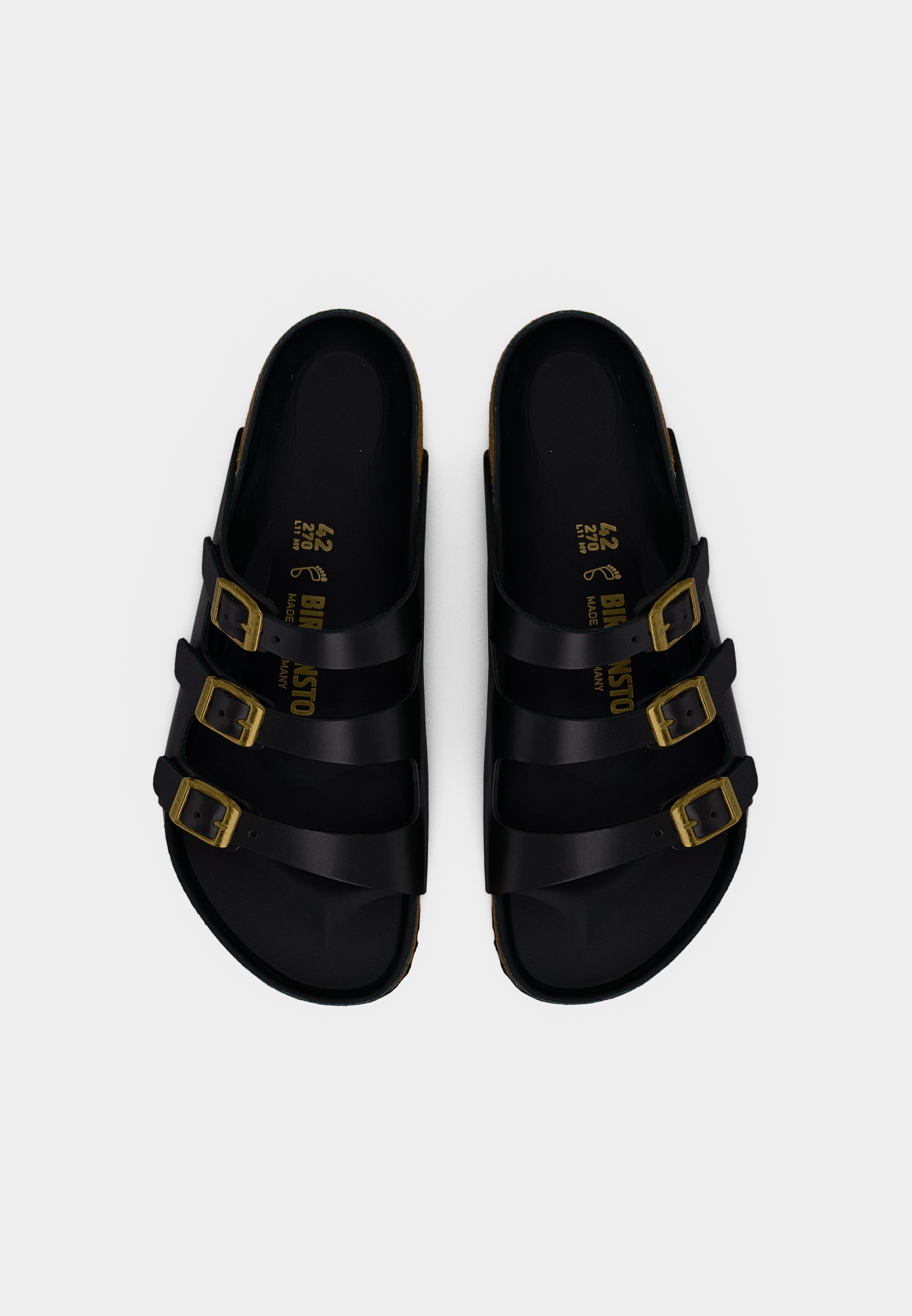 Birkenstock FLORIDA FR LENA AMALFI BLACK HEXN REGULAR - Sandálias