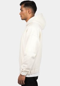 Dropsize SUPER HEAVY HD PRINT - Majica s kapuljačom i patentnim zatvaračem - creamwhite