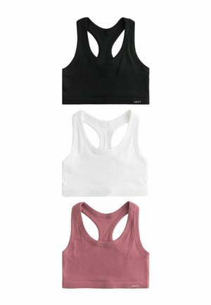 Next CROP 3 PACK - Topp - black rose pink white