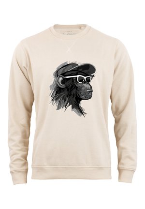 Cotton Prime COOL MONKEY MIT BRILLE - Sweatshirt - beige