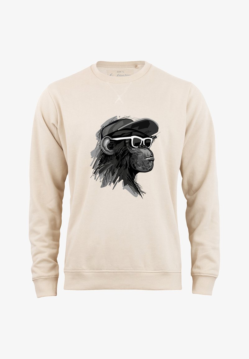 Cotton Prime COOL MONKEY MIT BRILLE - Sweatshirt - beige