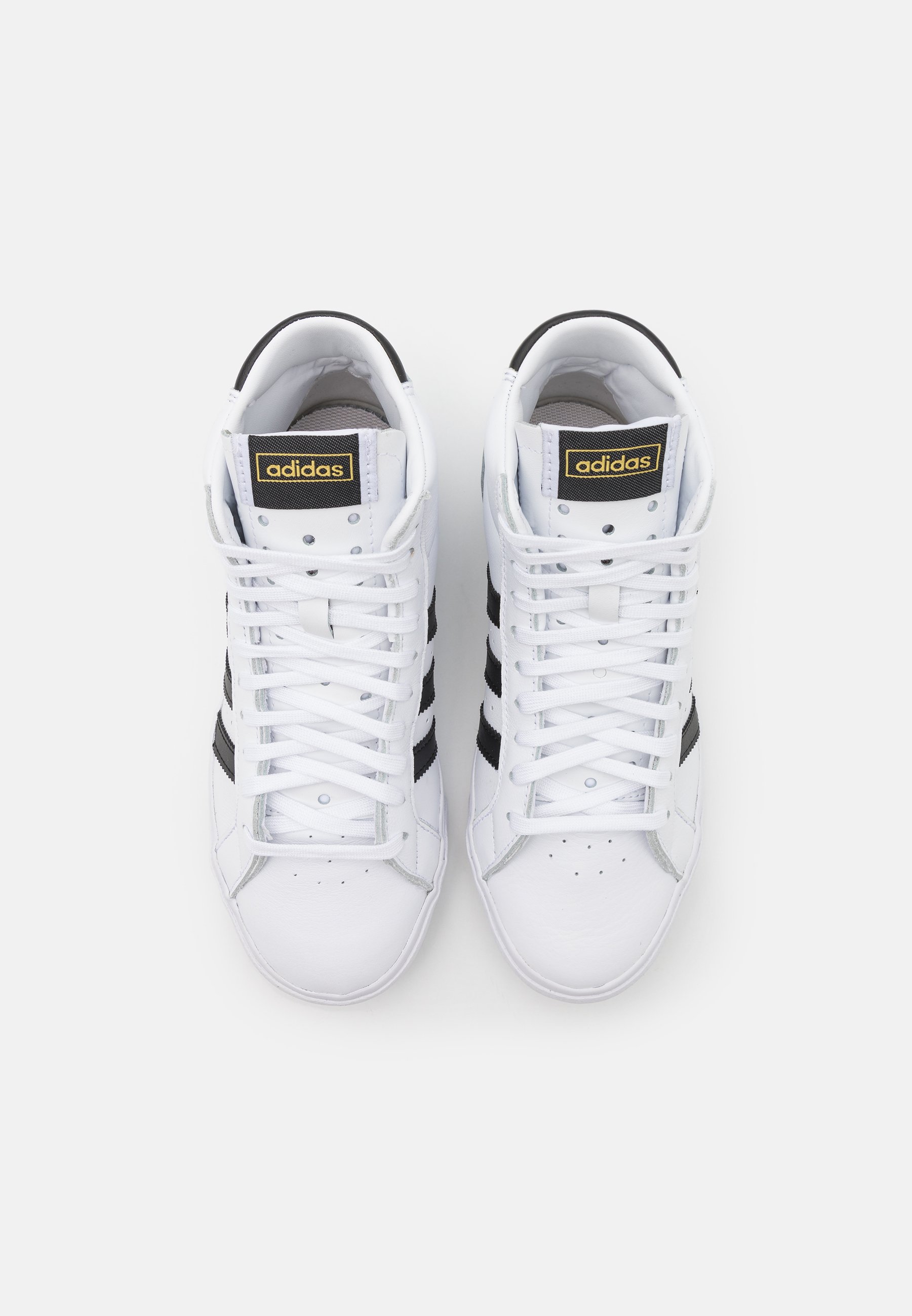 adidas Originals BASKET PROFI UNISEX - Sneakers hoog - footwear white/core  black/gold metallic/wit - Zalando.nl