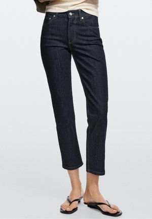 Massimo Dutti, MID-WAIST SLIM-CROPPED-FIT JEANS 05060420 - Jeans Slim Fit - mottled dark blue