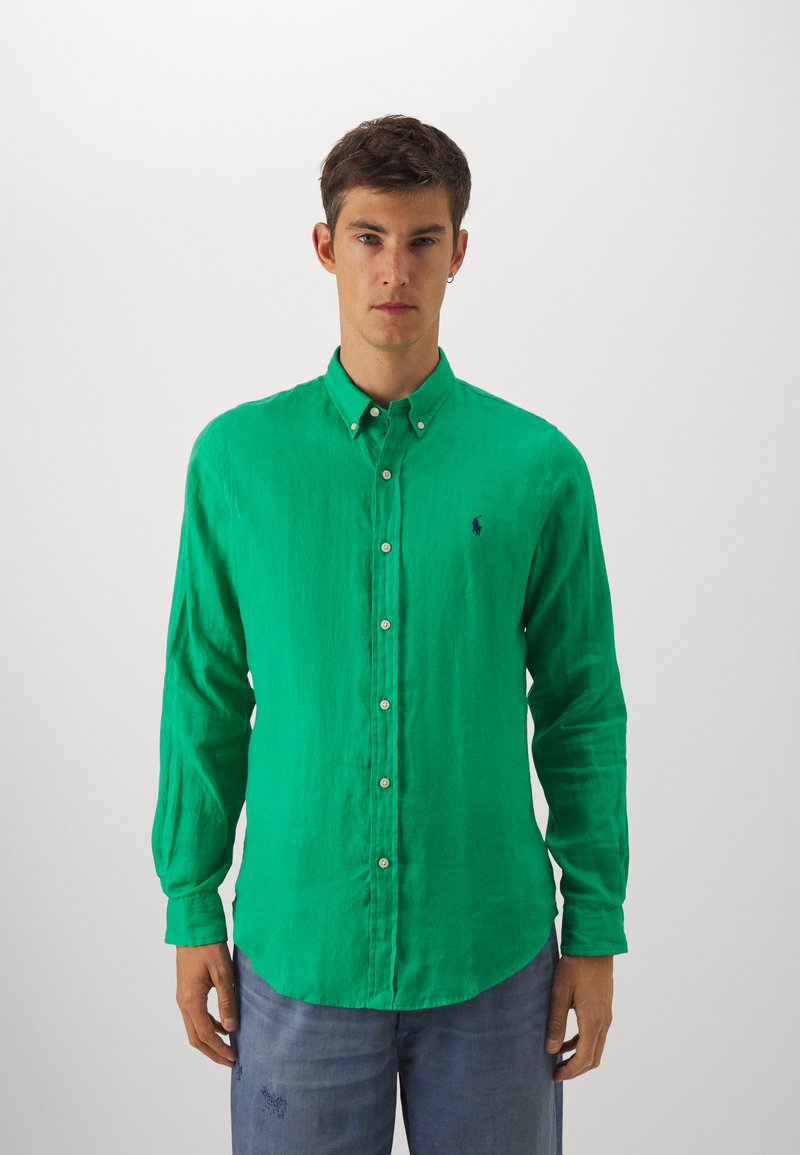 Polo Ralph Lauren LONG SLEEVE - Košeľa - grasshopper green/zelená ...