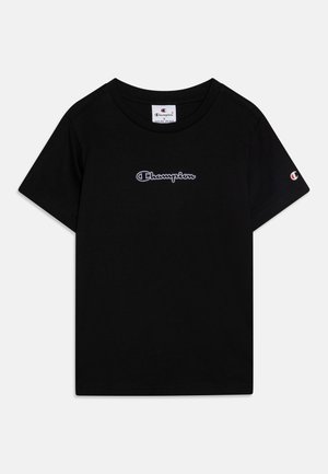 GRAPHIC CREWNECK WITH LARGE LOGO - Nyomott mintás póló - black