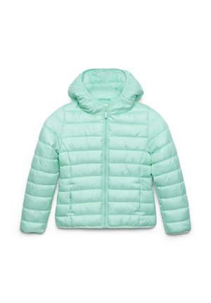 IMBOTTITO CON CAPPUCCIO E ZIP - Cappotto invernale - acquamarina