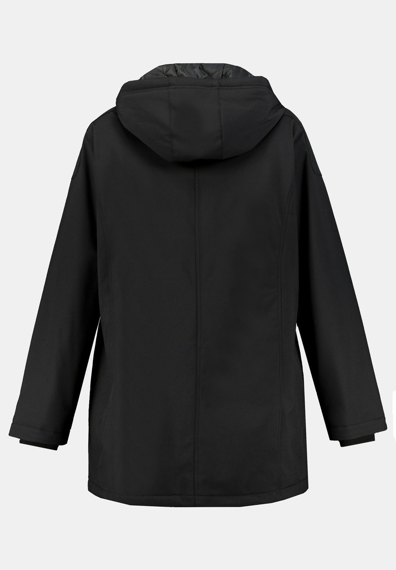 Damen Leichte Jacken | Ulla Popken LONG, BIONIC-FINISH®, 2-WAY-ZIPPER Übergangsjacke black/schwarz - AI04169 Damen Leichte Jacken | Ulla Popken LONG, BIONIC-FINISH®, 2-WAY-ZIPPER Übergangsjacke black/schwarz - AI04169