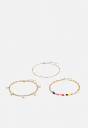 PCMARIE ANKLET 3 PACK - Bracelet - gold-coloured/multi