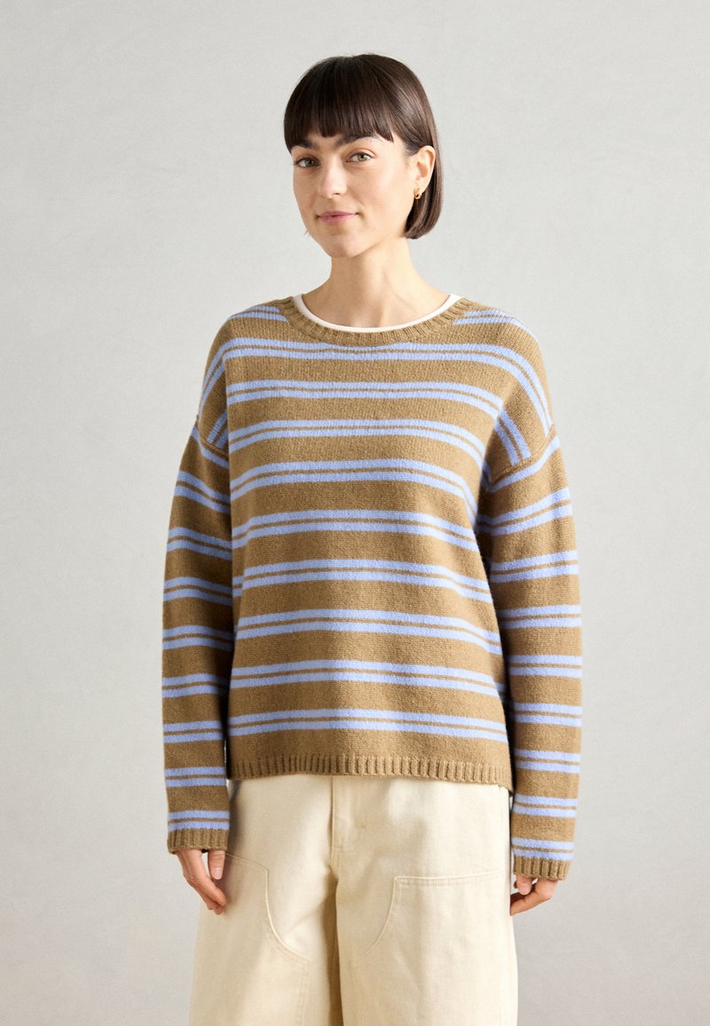 Mos Mosh TWO STRIPE - Jumper - true camel
