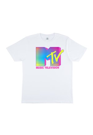 Henry Tiger MTV FLUORESCENT - Print T-shirt - white