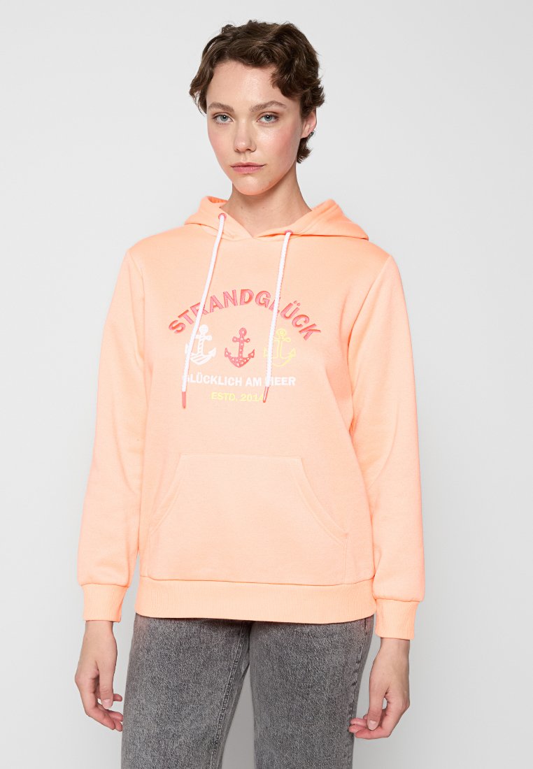 zwillingsherz Hoodie abrikoos