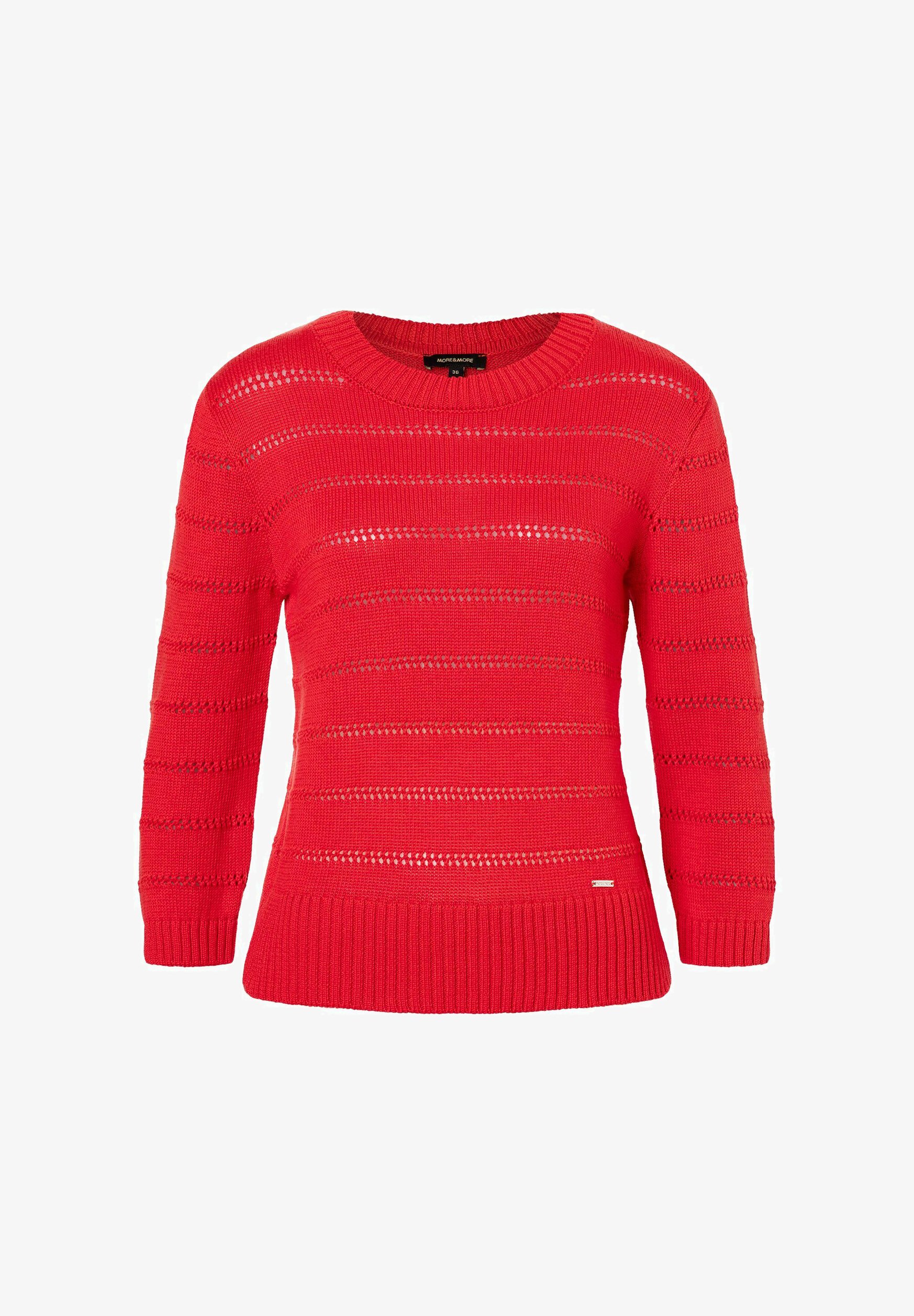 Jeans Roter Oversize Pulli Oversize Pullover Pullover Damen Rot