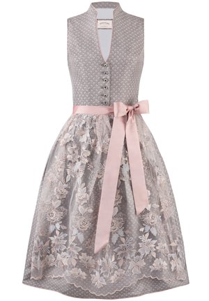 Cocktailkleid/festliches Kleid - grau-altrosa