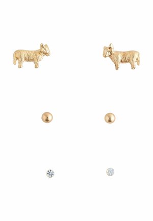 Next, HAMISH THE HIGHLAND COW STUD EARRING 3 PACK - Ohrringe - gold-coloured