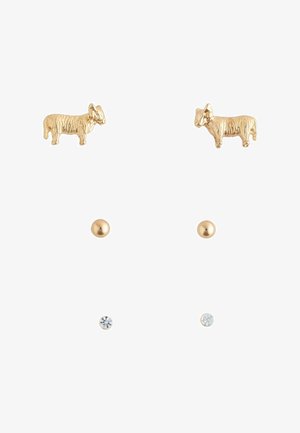 Next, HAMISH THE HIGHLAND COW STUD EARRING 3 PACK - Ohrringe - gold-coloured