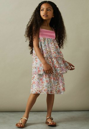 Reiss, LEELA FLORAL PRINT TIERED DRESS - Päevakleit - pink print