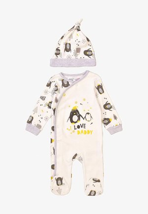 2 PIECES - Strampler - white grey marl
