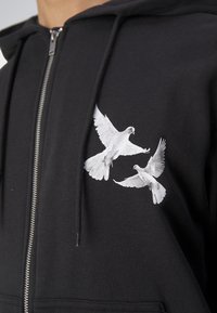 Jack & Jones JORDOVES ZIP HOOD UNISEX - Sudadera con cremallera - black