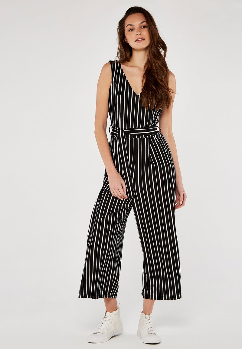 Apricot STRIPE POCKET Jumpsuit black/schwarz Zalando.de