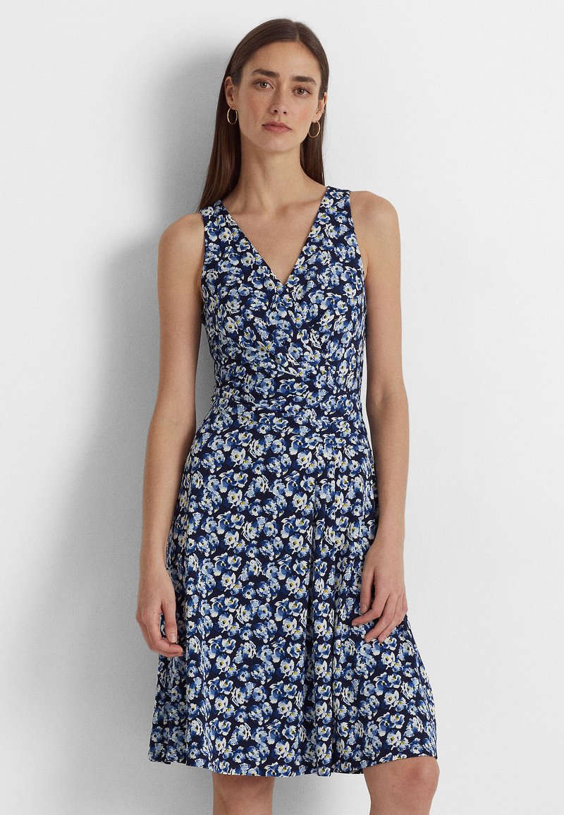 Lauren Ralph Lauren AFARA SLEEVELESS DAY DRESS Jersey dress blue/mottled royal blue Zalando.ie