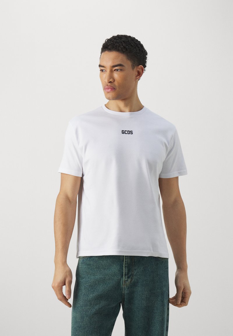 GCDS - LOGO REGULAR TEE UNISEX - T-shirt basic - white, Vergroten