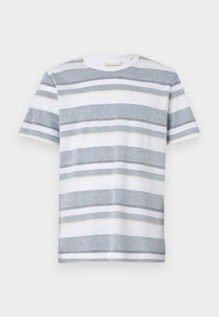 STRIPED - T-shirt imprimé - white/blue