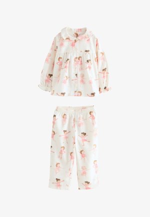 Next, REGULAR FIT - BUTTON THROUGH SET - Nattøj sæt - ecru/pink ballerina