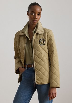 Lauren Ralph Lauren CREST PATCH DIAMOND QUILTED JACKET - Jas - beige