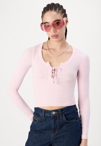 BDG Urban Outfitters KNOCKOUT BABY - Hosszú ujjú felső - light pink