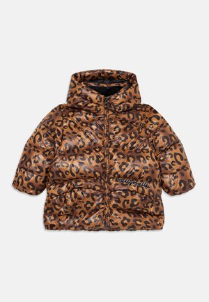 LEOPARD PADDED JACKET - Piumino - brown