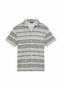 REGULAR FIT-CHEZ CUBAN-COLLAR - Krekls - white black
