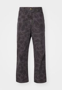 Carhartt WIP DUCK SINGLE KNEE PANT - Kalhoty - green/graphite garment dyed