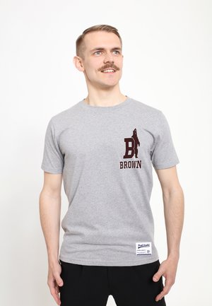 BROWN UNIVERSITY SMALL INITIAL - Print T-shirt - heather grey