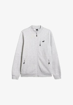 4F, BLUZA M2547 - Sweater met rits - light grey
